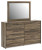 Ashley Baystorm Brown Dresser and Mirror