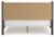 Ashley Cadmori Brown King Upholstered Panel Bed with Mirrored Dresser and Chest