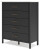 Ashley Cadmori Brown King Upholstered Panel Bed with Mirrored Dresser and Chest
