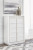 Ashley Chalanna White California King Upholstered Storage Bed with Mirrored Dresser and Chest
