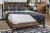 Ashley Cadmori Brown Full Upholstered Panel Bed with Mirrored Dresser and Chest