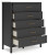 Ashley Cadmori Brown Full Upholstered Panel Bed with Mirrored Dresser and Chest