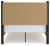 Ashley Cadmori Brown Full Upholstered Panel Bed with Mirrored Dresser