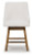Ashley Cabalynn Oatmeal Light Brown Counter Height Barstool (Set of 2) D974-324