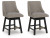 Ashley Neymorton Dark Grayish Brown Counter Height Barstool (Set of 2) D618-324