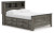Ashley Frandern Gray Full Bookcase Panel Bed with Storage
