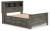 Ashley Frandern Gray Full Bookcase Panel Bed with Storage