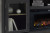 Ashley Foyland Black Brown 83" TV Stand with Electric Fireplace W100/13/W989/68