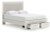 Ashley Birmonton White Queen Upholstered Panel Storage Bed