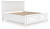 Ashley Fortman White California King Panel Storage Bed
