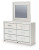Ashley Birmonton White Dresser and Mirror
