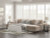 Ashley Newellen Greystone 3-Piece Sectional with Double Chaise