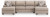 Ashley Newellen Greystone 3-Piece Sectional with Double Chaise