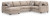 Benchcraft Newellen Hemp 3-Piece Sectional with Chaise