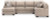 Ashley Newellen Greystone 3-Piece Sectional with Chaise 48405/17/34/48
