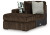 Ashley Midnight-Madness Chocolate 3-Piece Sectional with Chaise