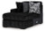 Ashley Midnight-Madness Chocolate 3-Piece Sectional with Chaise 98104/16/17/34