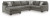 Ashley Newellen Greystone 3-Piece Sectional with Chaise