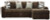 Ashley Midnight-Madness Chocolate 2-Piece Sectional Sofa with Chaise