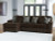 Ashley Midnight-Madness Chocolate 2-Piece Sectional Sofa with Chaise 98104/17/66