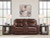 Ashley Momentum Moves Mahogany Power Reclining Loveseat with Console
