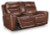 Ashley Momentum Moves Mahogany Power Reclining Loveseat with Console