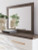 Ashley Mazilar Brown Dresser and Mirror