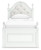 Ashley Maylilly White Twin Upholstered Panel Storage Bed