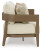 Ashley Serene Bay Dark Brown White Outdoor Sofa and Loveseat with Coffee Table