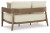Ashley Serene Bay Dark Brown White Outdoor Sofa and Loveseat with Coffee Table