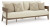 Ashley Serene Bay Dark Brown White Outdoor Sofa and Loveseat with Coffee Table