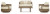 Ashley Serene Bay Dark Brown White Outdoor Loveseat and 2 Chairs with Coffee Table