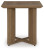 Ashley Serene Bay Dark Brown White 2 Outdoor Lounge Chairs with End Table
