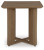 Ashley Serene Bay Dark Brown White 2 Outdoor Lounge Chairs with End Table