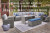Ashley Naples Beach Light Gray 2-Piece Outdoor Sectional with Multi-use Table and Bench