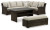 Ashley Brook Ranch Brown Outdoor Sectional Set with Coffee Table