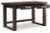 Ashley Breckington Dark Brown Home Office Desk with Chair and Storage