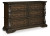 Ashley Maylee Dark Brown King Canopy Bed with Dresser
