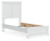 Ashley Bostwick Shoals White Twin Panel Bed with Mirrored Dresser