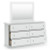 Ashley Bostwick Shoals White Twin Panel Bed with Mirrored Dresser