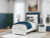 Ashley Bostwick Shoals White Twin Panel Bed with Dresser and Nightstand