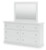 Ashley Bostwick Shoals White Queen Panel Bed with Mirrored Dresser and Nightstand