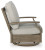 Ashley Rainier Ranch Brown Beige Outdoor Loveseat and 2 Chairs with Coffee Table