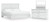Ashley Bostwick Shoals White King Panel Bed with Mirrored Dresser