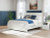 Ashley Bostwick Shoals White King Panel Bed with Mirrored Dresser
