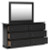 Ashley Maribel Black Twin Panel Bed with Mirrored Dresser, Chest and 2 Nightstands