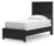 Ashley Maribel Black Twin Panel Bed with Mirrored Dresser, Chest and 2 Nightstands
