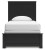 Ashley Maribel Black Twin Panel Bed with Mirrored Dresser and 2 Nightstands