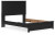 Ashley Maribel Black Queen Panel Bed with Mirrored Dresser and Nightstand