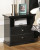 Ashley Maribel Black Queen Panel Bed with Mirrored Dresser and Nightstand